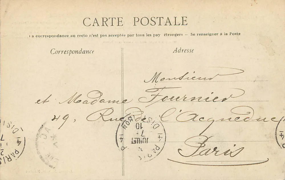 La tomba di Almanzor a marea alta — Pirtac (Loire-Inf.) — Arlaud Nozat, n°742 - Verso