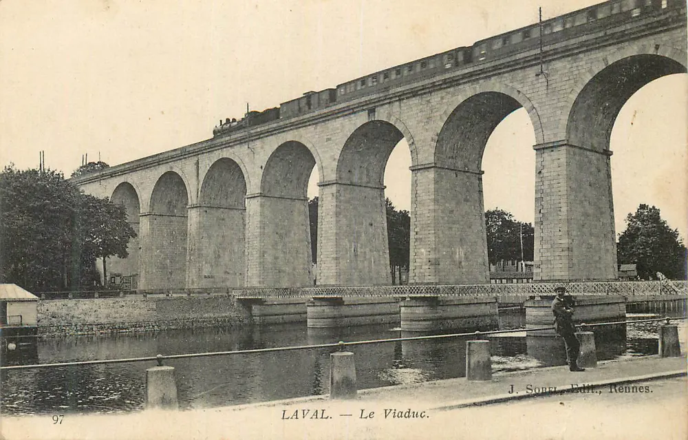 Laval — O Viaduto — J. Sobel, Edlt., Rennes - Frente