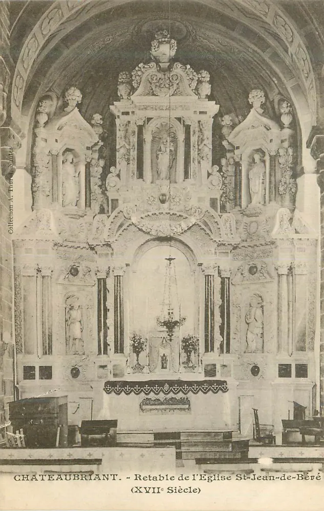 Châteaubriant - Innenansicht der Kirche St-Jean-de-Béré (17. Jahrhundert) - Vorderseite