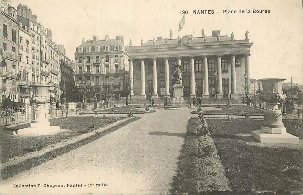 NANTES — Praça da Bolsa — Coleção F. Chapeau, Nantes - 15e mille - Frente