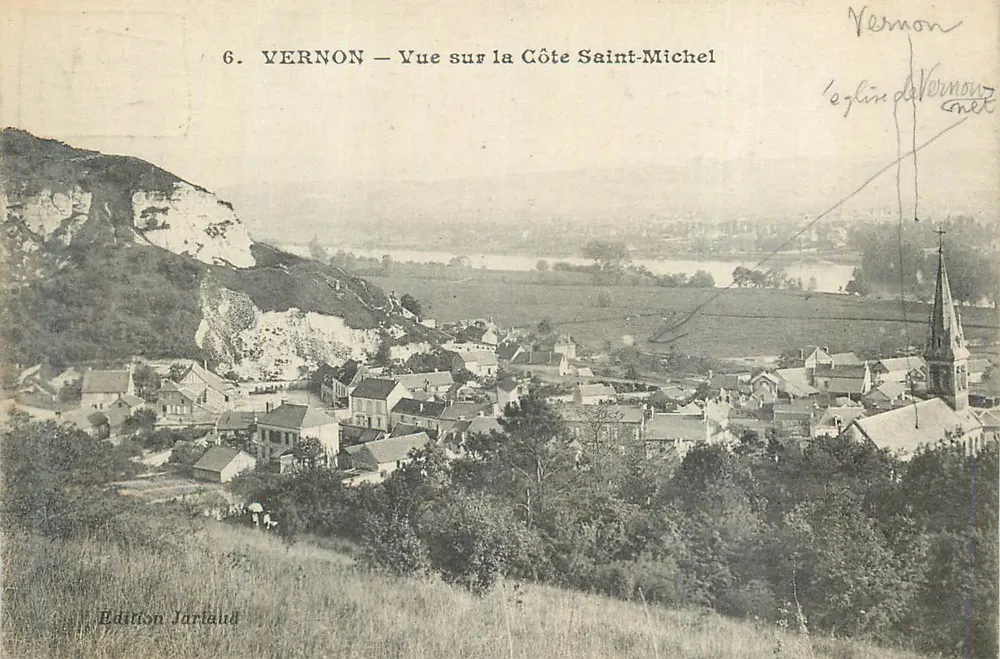 Vernon — Vista da Côte Saint-Michel — Edição Jarlaud - Frente