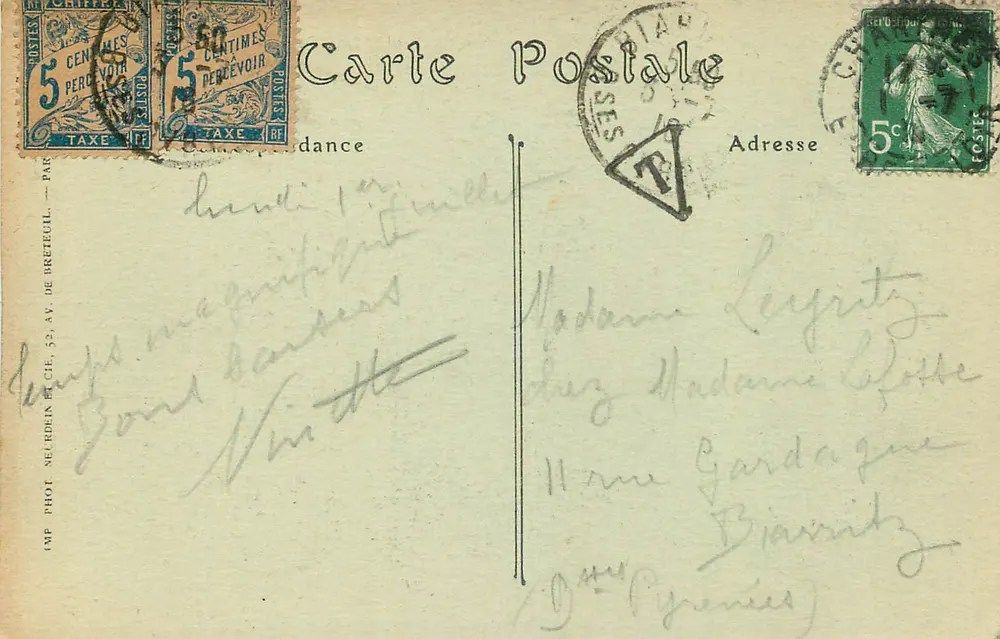 Catedral de Chartres — A Abside — Imp. Phot. Neurden & Cie, 762 - Verso