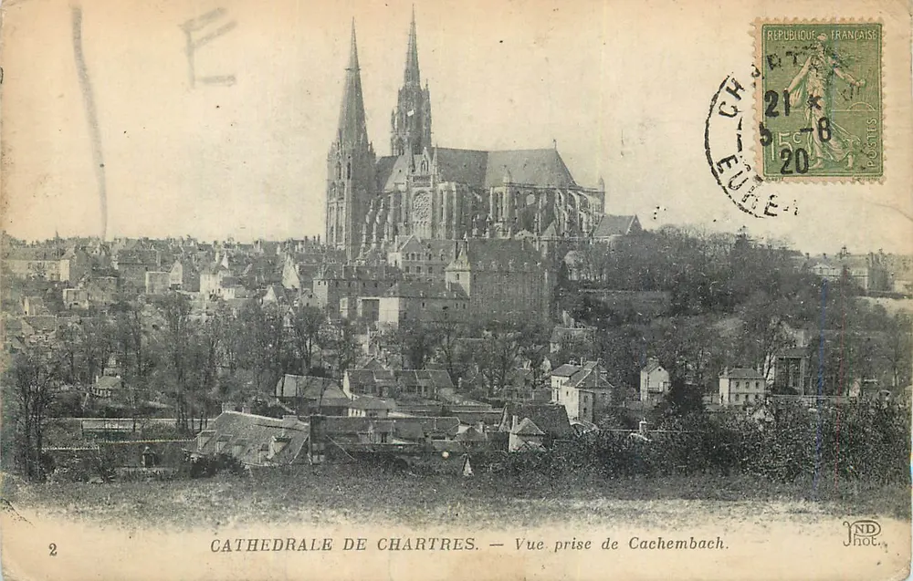Cathédrale de Chartres — Vue prise de Cachembach — JND Phot. - Awers