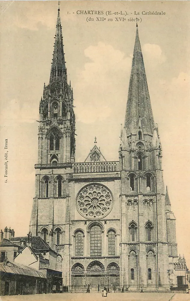 Chartres (E.-et-L.) - Die Kathedrale (von dem 12. bis 16. Jahrhundert) — G. Forcauilly, Dreux - Vorderseite