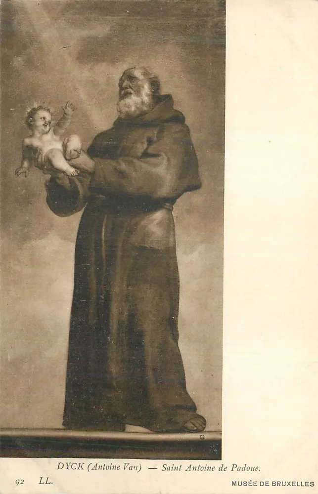 Saint Antoine de Padoue — Gemälde von Dyck (Antoine Van) — Museum von Brüssel - Vorderseite