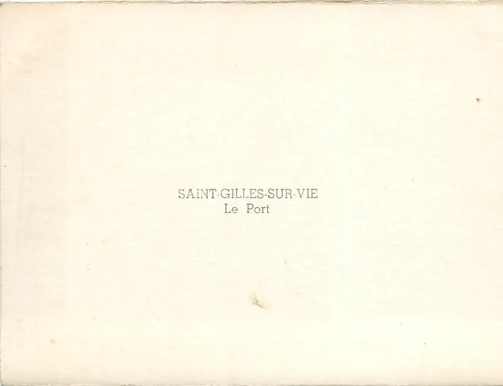 Saint-Gilles-sur-Vie — The Port — unknown publisher - Back