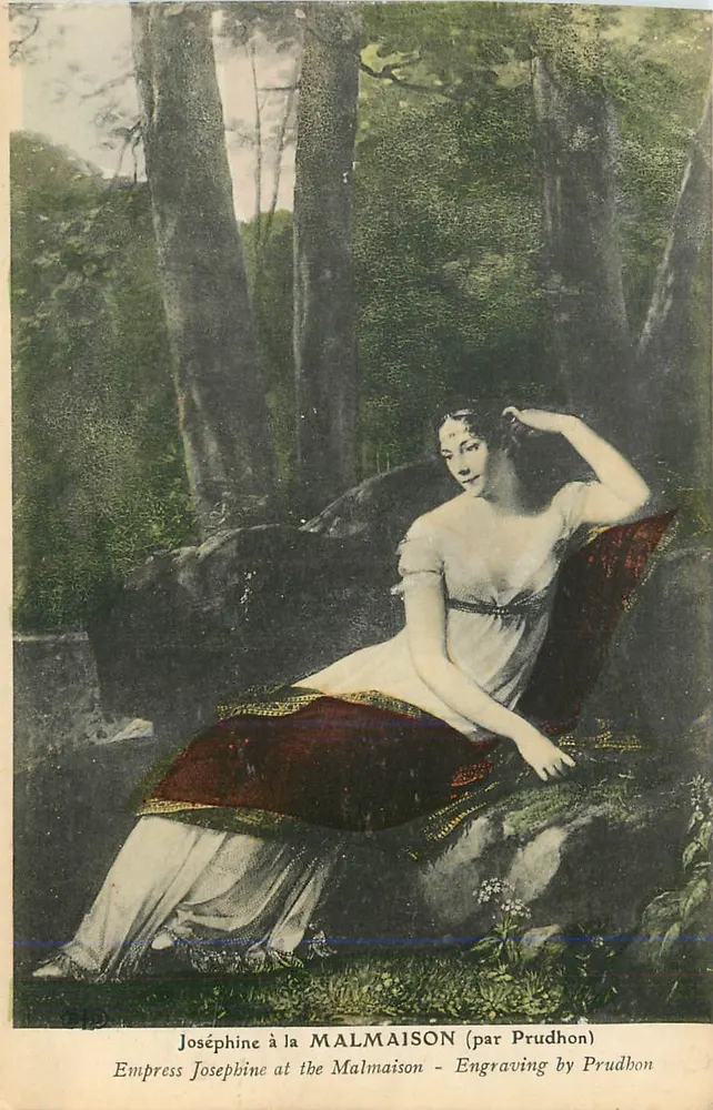 Joséfina na MALMAISON — Gravura por Prudhon - Frente