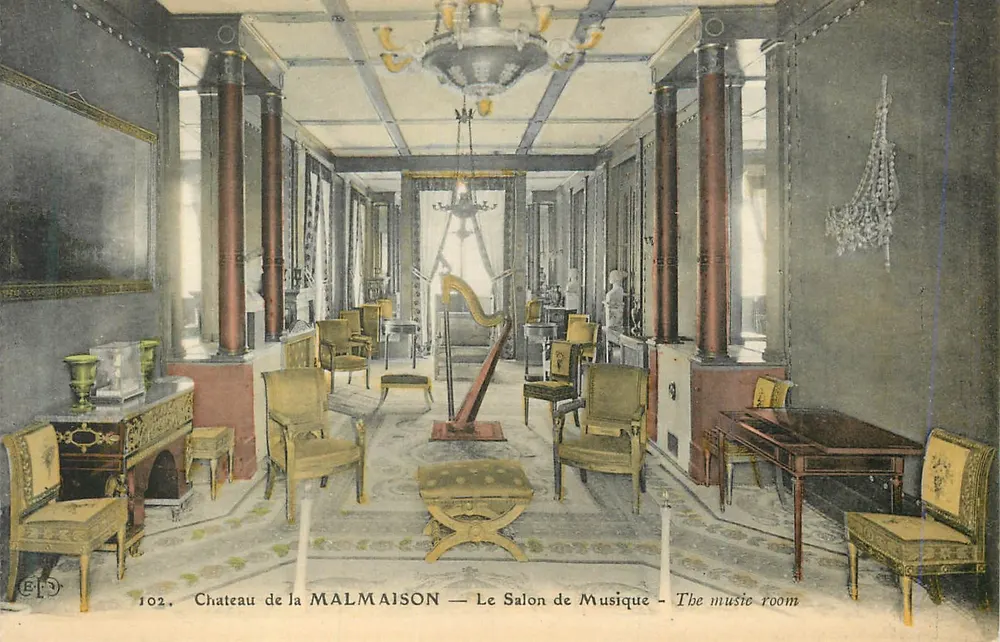 Château de la MALMAISON — Le Salon de Musique — éditeur ELD, n° 102 - Recto