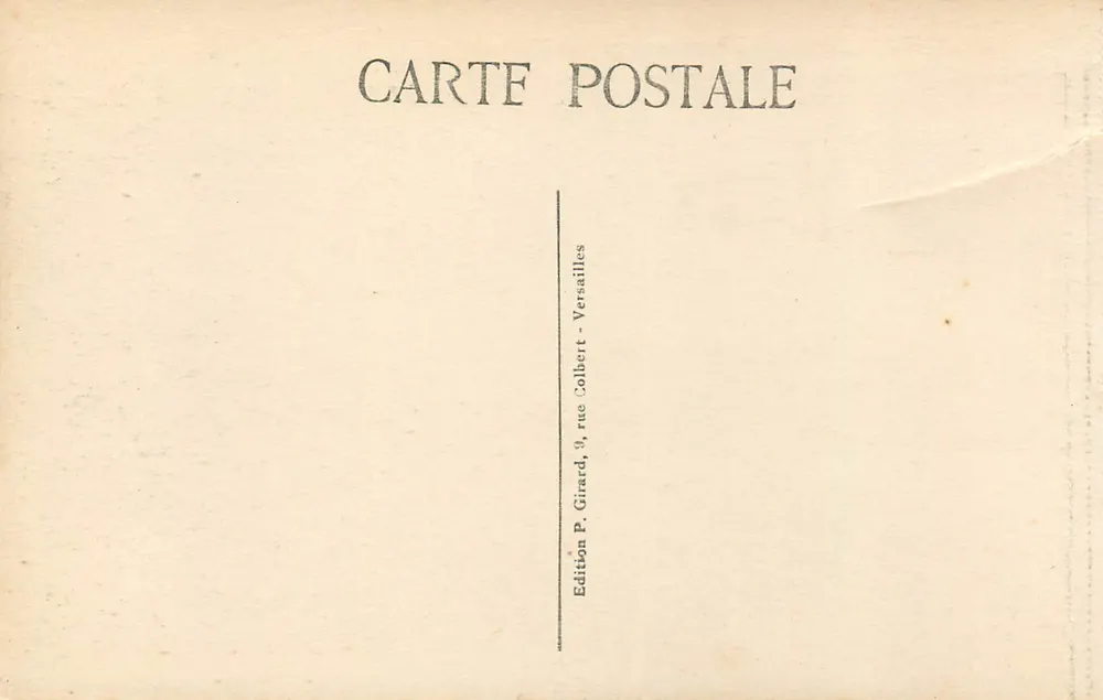 Versailles — Die Großen Wasserbecken am Neptunbecken — Édition P. Girard, 9 rue Colbert, Versailles - Rückseite