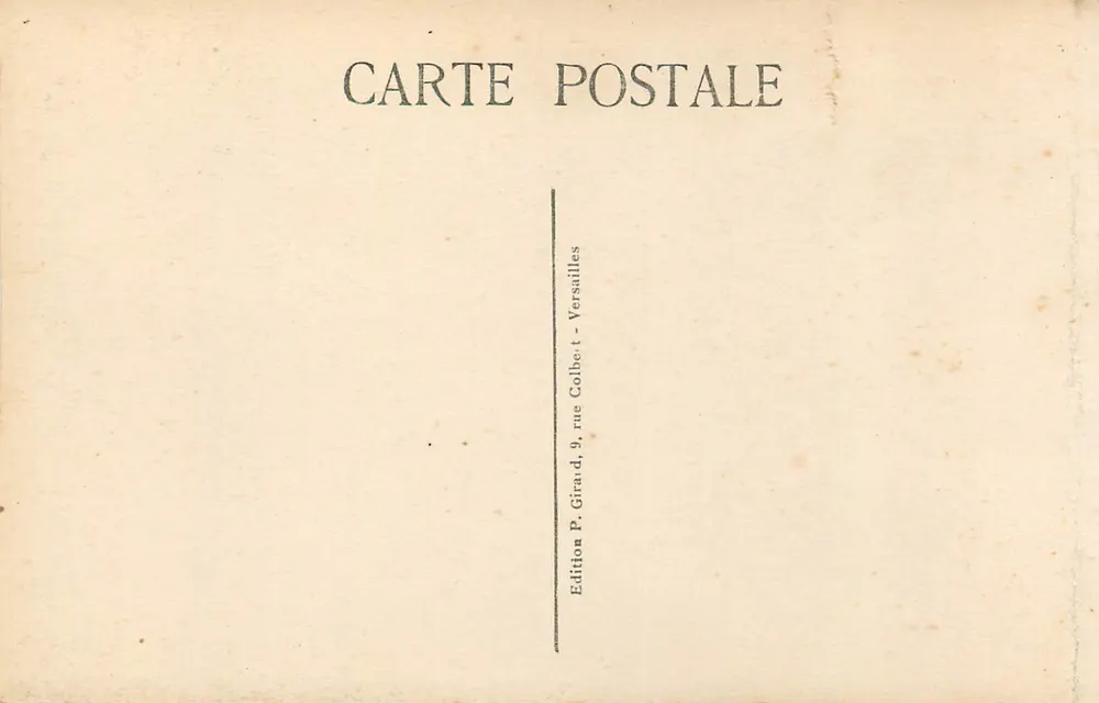 Versailles — Die Großen Fontänen am Bassin de Latone — Edition P. Girard - Rückseite