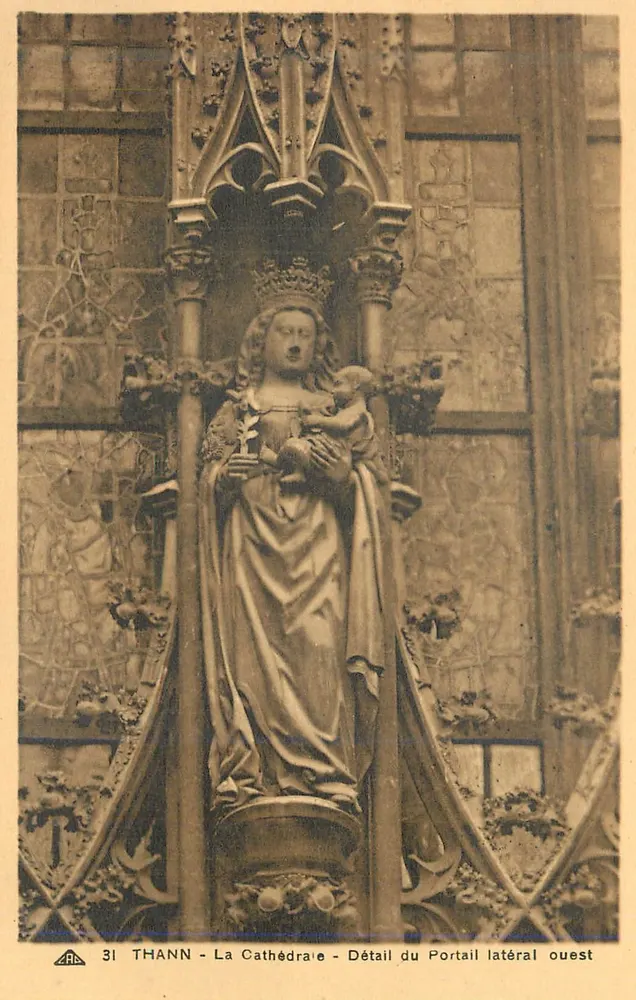 Thann - Die Kathedrale - Detail des westlichen Portals - Vorderseite