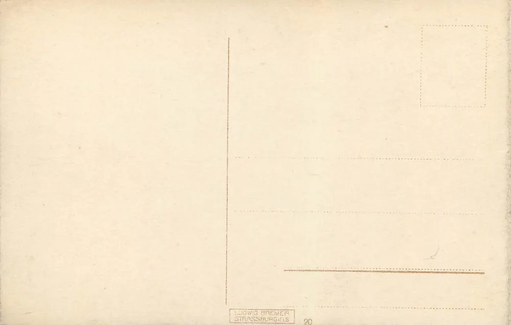 Orangerie-Fischerhütte am See — Strassburg i. Els. — Ludwig Bremer, n°20 - Verso