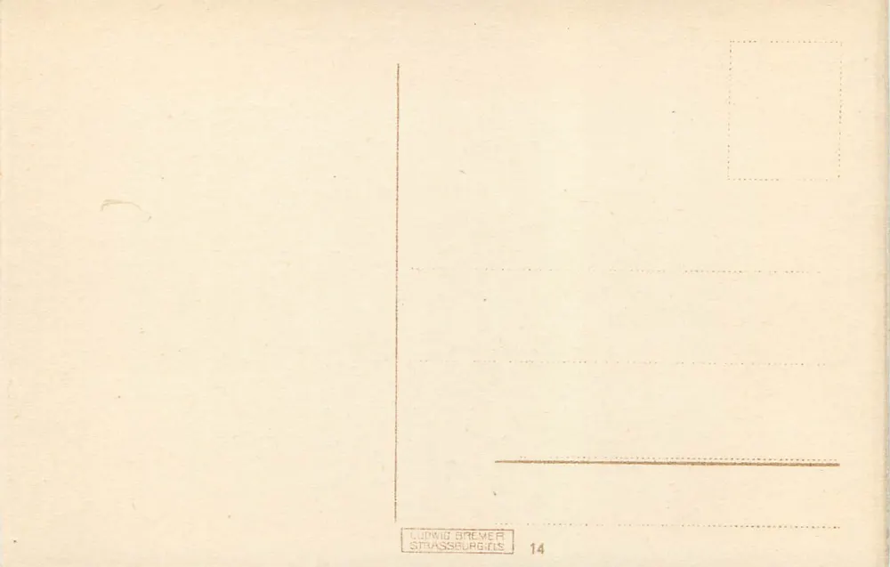 Strasbourg i. Els — Land- und Amtsgericht mit Jung St. Peterkirche — Ludwig Bremer - Verso
