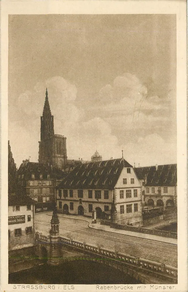 Strasbourg i. Els — Rabenbrücke com Münster — Bernhard Röhlé - Frente
