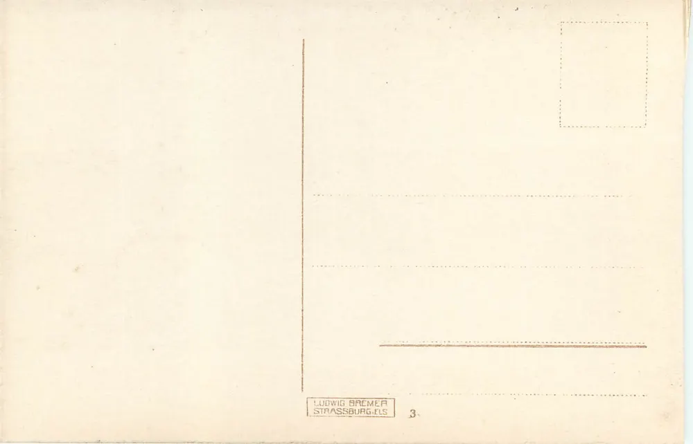 Strasbourg i. ELS. — Cathédrale vue depuis l'ancien château — éditeur Ludwig Bremer, n°3 - Verso