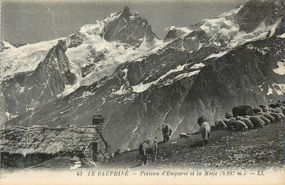 Plateau d'Emparis und der Meije (5.987 m) — Le Dauphiné — LL - Vorderseite