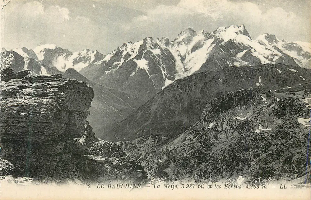 Das Dauphiné — Mutterberg 5.987 m. und die Écrins 4.403 m. — LL - Vorderseite