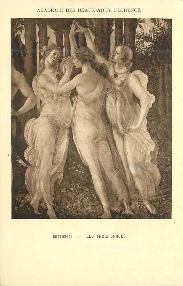 Die drei Grazien — Botticelli — Akademie der Bildenden Künste, Florenz - Vorderseite