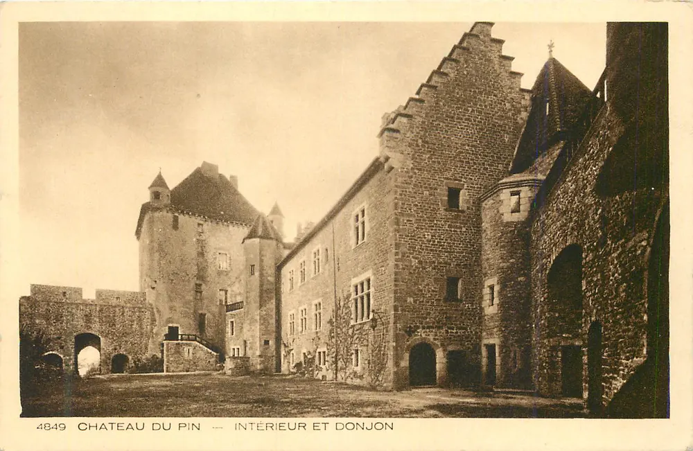 Castelo do Pin — Interior e torre de defesa — Braun & Cie, Mulhouse-Dornach - Frente