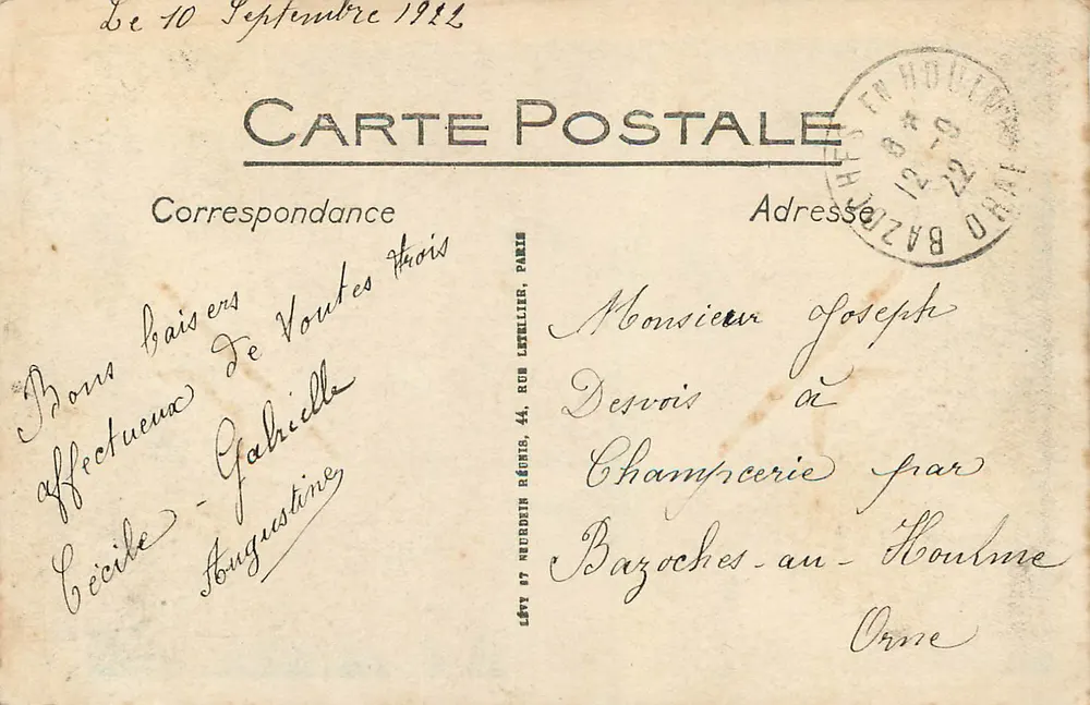 LOURDES — Aparição da Virgem — LL, n°230 - Verso