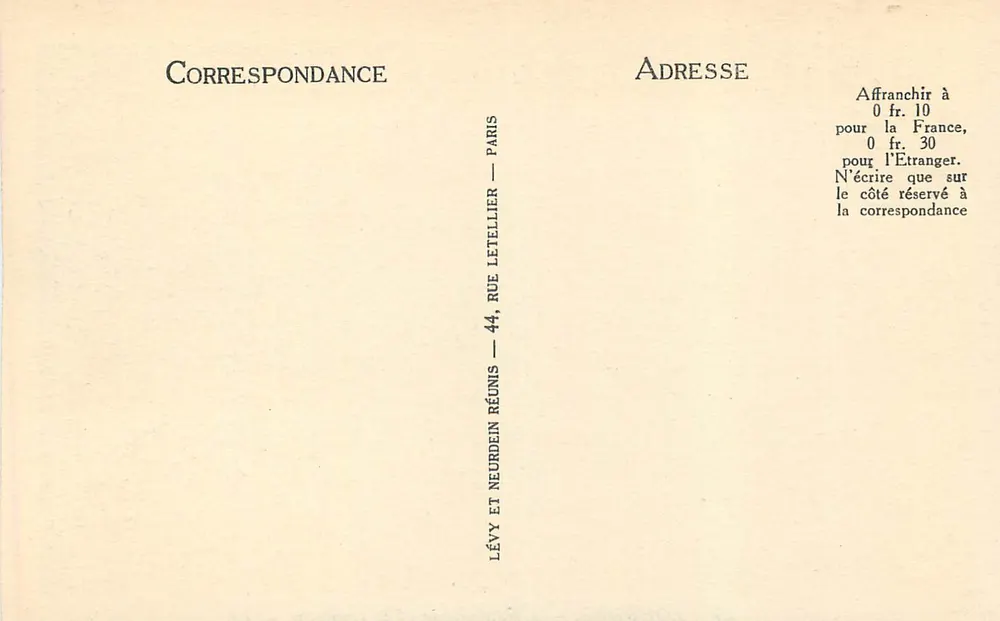 LOURDES - Procissão no Espalier - Éditeur Lévy et Neurdein Réunis, n° 98 - Verso