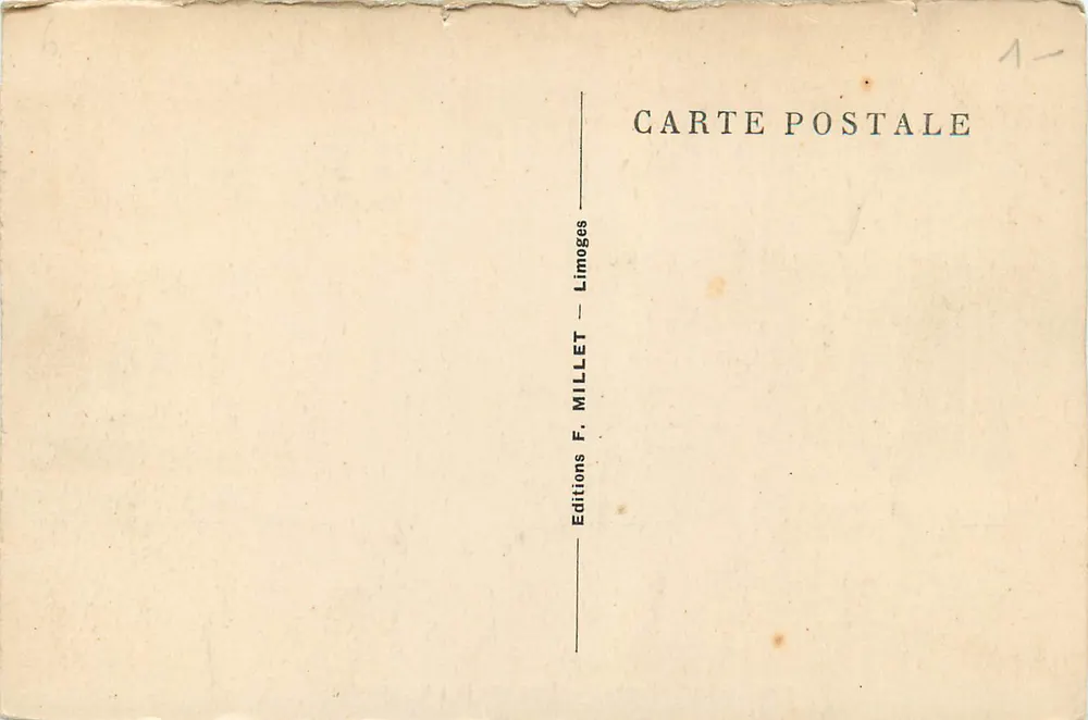 Argenton (Indre) — Vista da margem esquerda — Edições F. Millet, Limoges - Verso