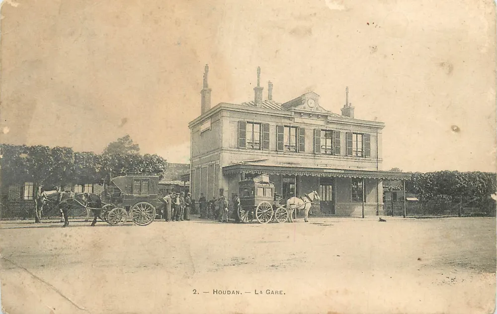 Houdan — A Estação — Editor Bréger Frères, Paris, n°2 - Frente