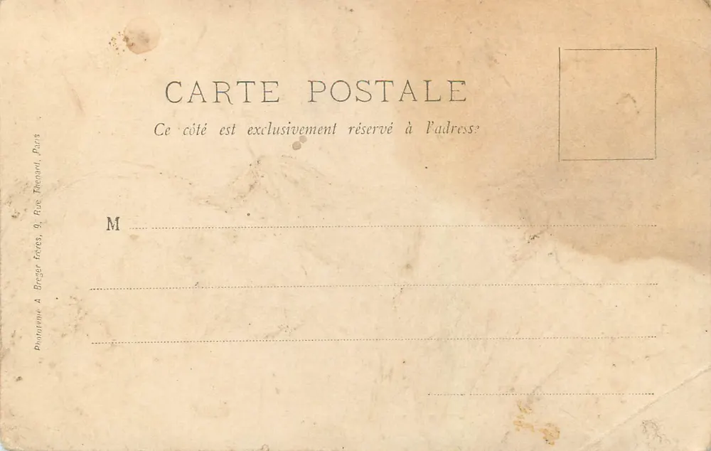 Houdan — A Estação — Editor Bréger Frères, Paris, n°2 - Verso