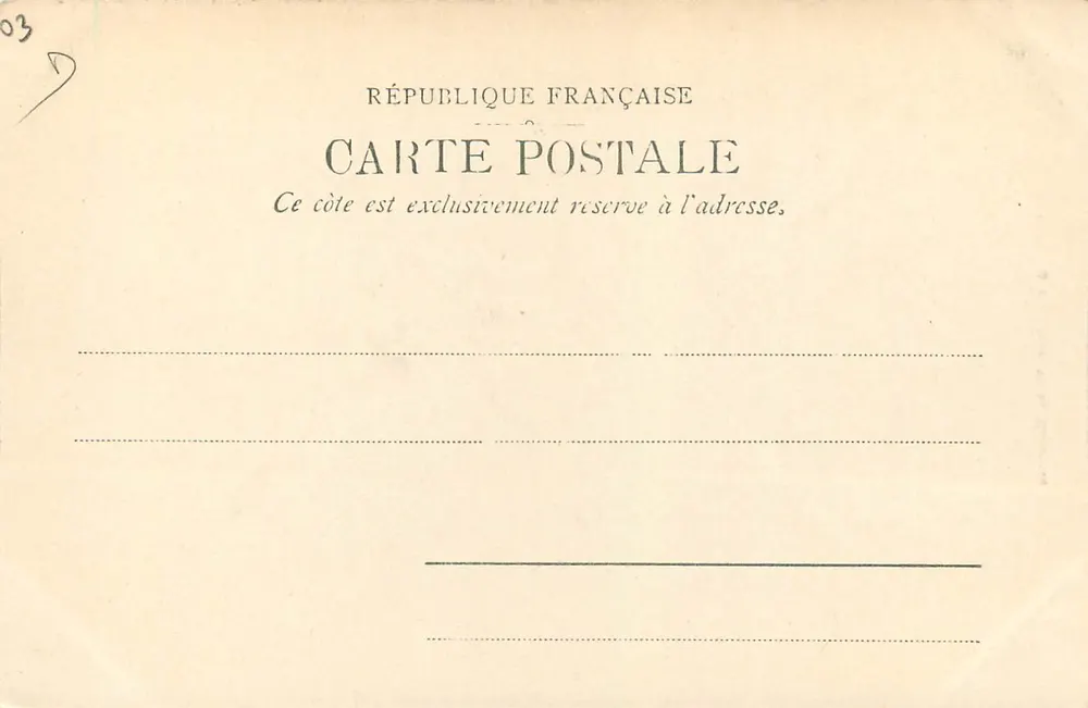 Vichy: Kasteel van Randan — uitgever C. Marlière, Vichy, Marseille - Achterkant