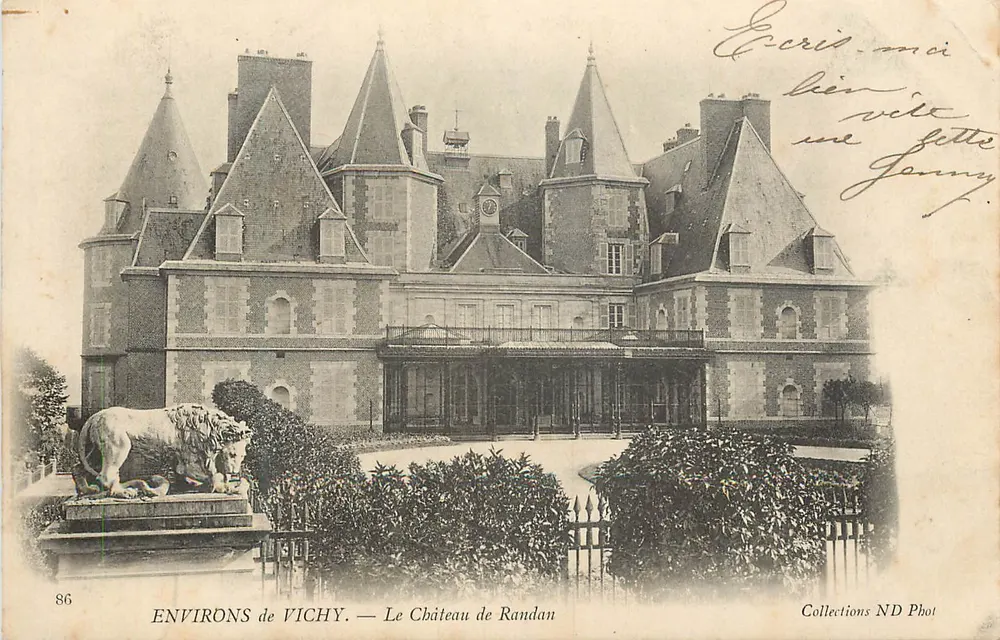 ENVIRONS de VICHY — O Castelo de Randan — Coleções ND Phot - Frente