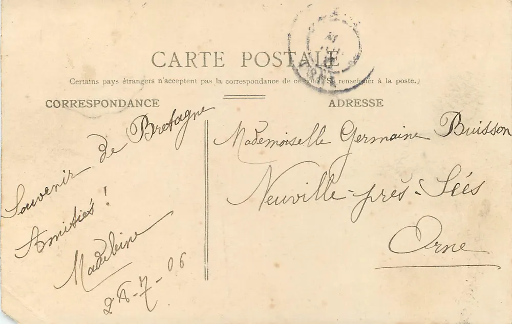 BREST — Le Cours Drion — éditeur imprimeur non visible, n° 385 - Verso