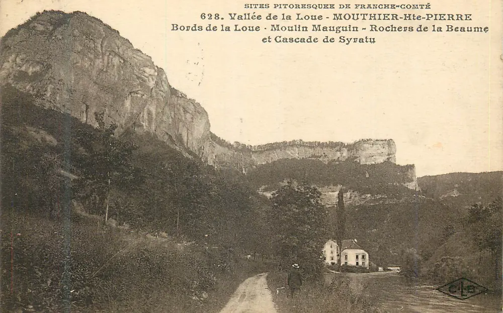 Tal der Loue - MOUTHIER-Haute-Pierre — Ufer der Loue, Mühle Mauguin, Felsen der Beaume — Verlag C.18 - Vorderseite