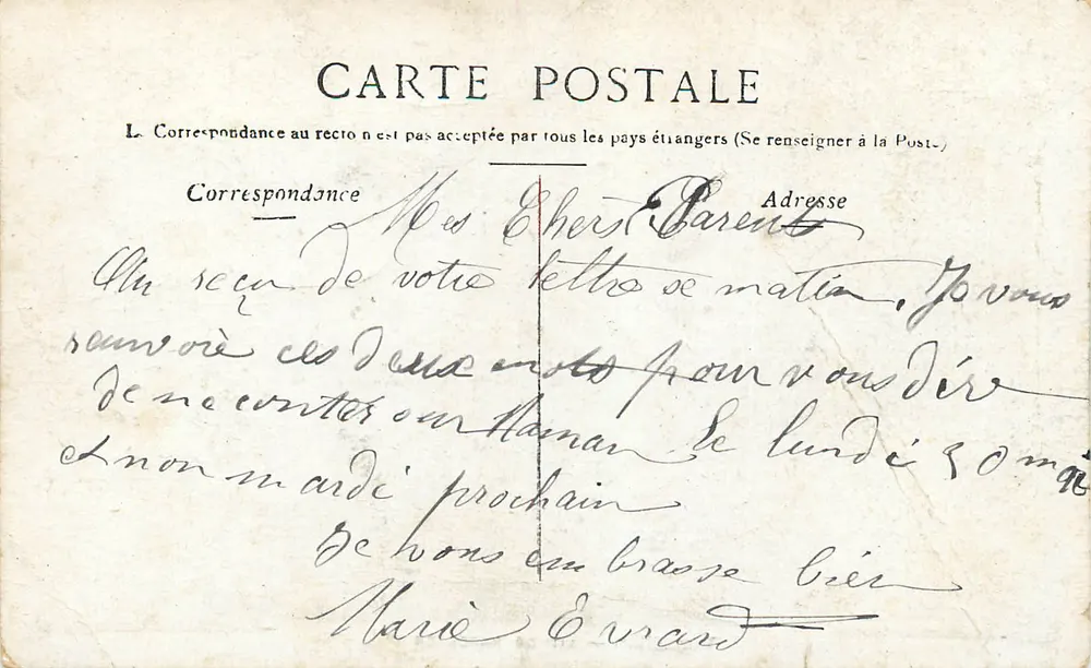 Versailles — Cama de Napoleão I — Maerck et Fils - Verso