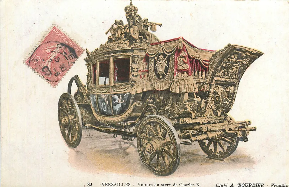 Versailles — Voiture du sacre de Charles X — Cliché A. BOURDIER - Versailles - Recto