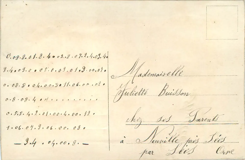 Rosa — carta de amizade — editor desconhecido - Verso