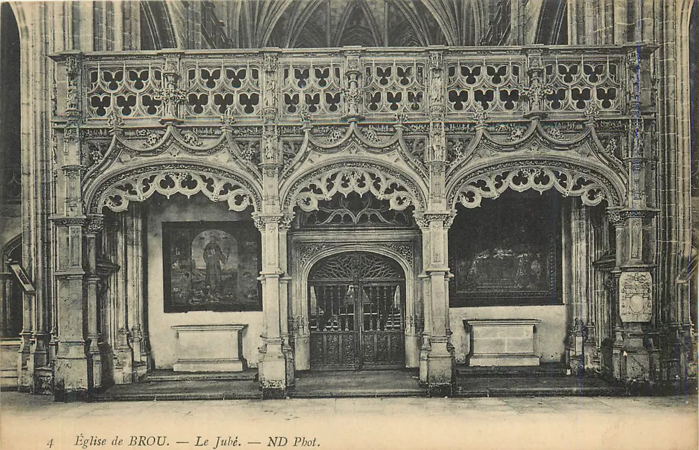 Igreja de BROU — O Jubé — ND Fot. - Frente