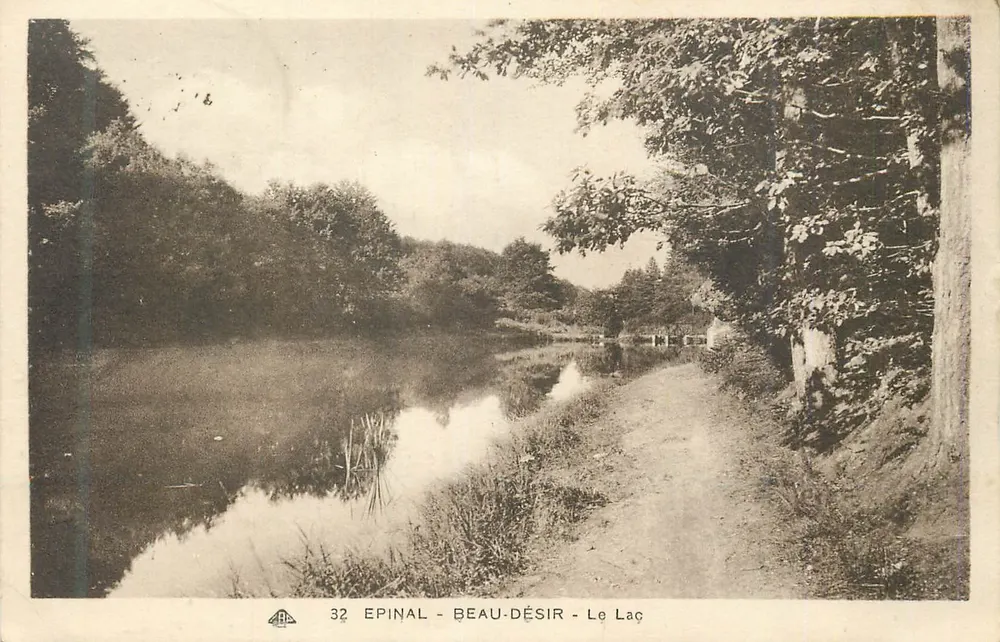 Epinal - Beau-Désir - O Lago — Editora C. Alascenne des Arts Photomécaniques, n°32 - Frente