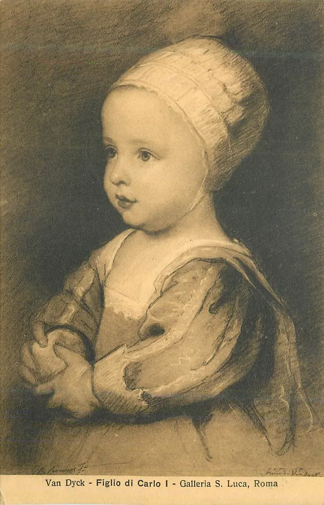Kindergartenportrait — Van Dyck — Sohn von Karl I. — Galleria S. Luca, Rom - Vorderseite