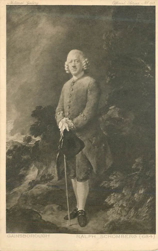 Ralph Schomberg — portrait par Gainsborough — Official Series N° 60 - Recto