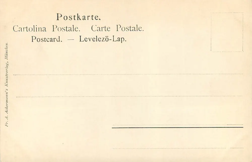 Madonna della Tenda — obra de Raphaël — edição Ackermaan's Kunstrverlag, n° 1248 - Verso