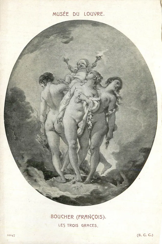 Les Trois Grâces — Musée du Louvre — Boucher (François) — (B. C. C.) - Recto