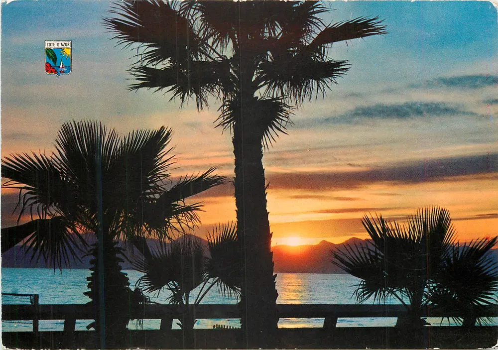 Côte d'Azur — Coucher de soleil — Les Editions Gilletta - Recto