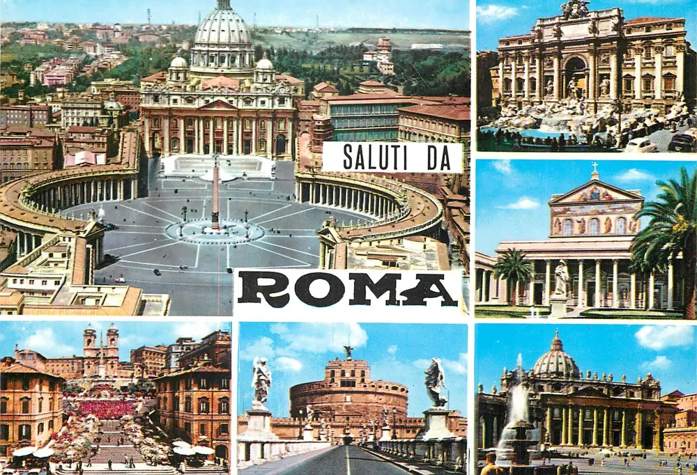 Vaticano e monumentos de Roma — Saluti da Roma — Plurigraf Terni n°475 - Frente