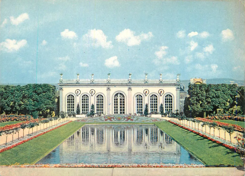 Die Orangerie des französischen Gartens — gezeichnet von Isabey im Jahr 1807 — Moët & Chandon - Vorderseite