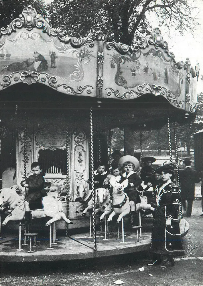 Manège de la fête foraine — Paris 1900 — Éditions Chantal - Recto