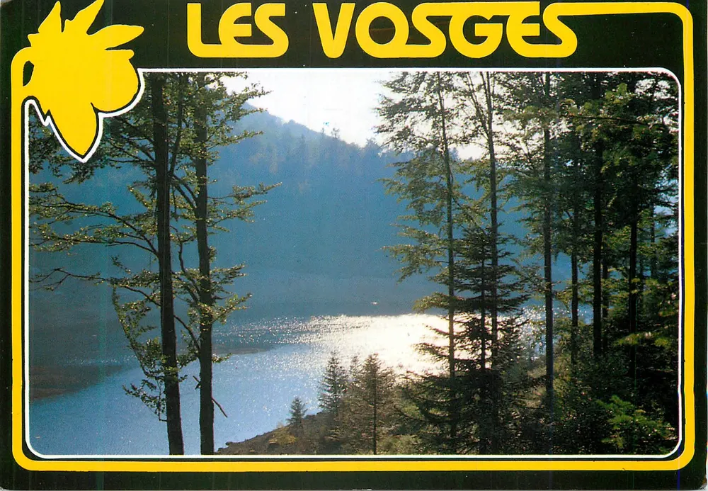 Les Vosges — vista lacustre na floresta — Edições MAGE - Frente