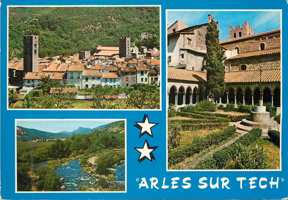 Arles-sur-Tech — vista generale e chiostro — Edizioni Rotalcolor - Recto