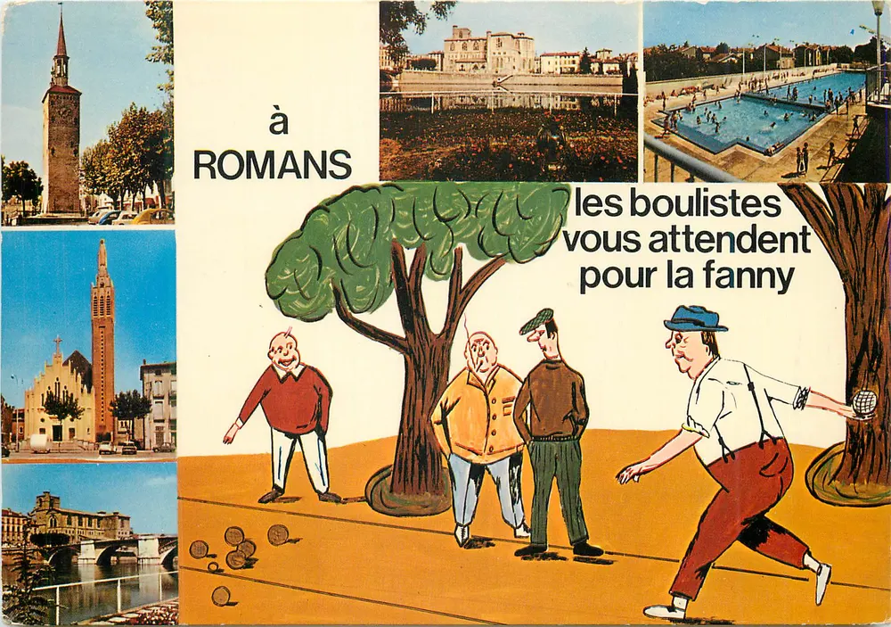 Romans — die Boulisten warten auf die Fanny — Verlag Combier - Vorderseite