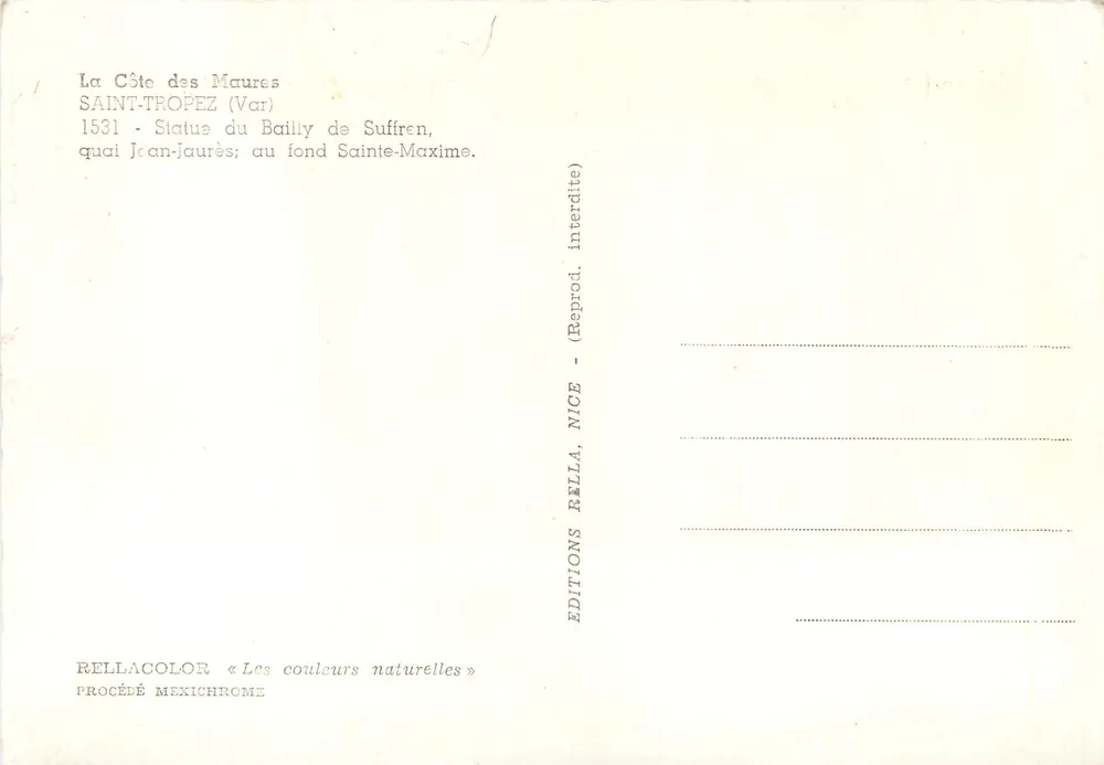 Saint-Tropez — Quai Jean-Jaurès — Éditions Bella - Verso