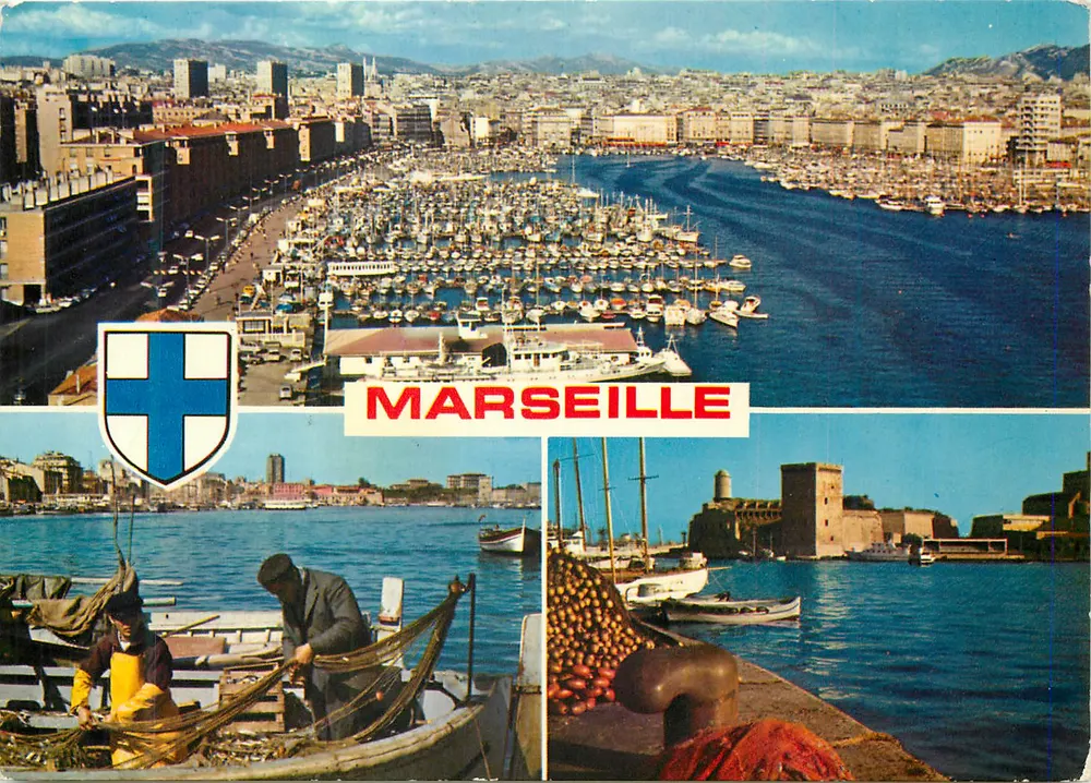Marselha — vista do porto e do Vieux-Port — Éditions La Cigogne - Frente
